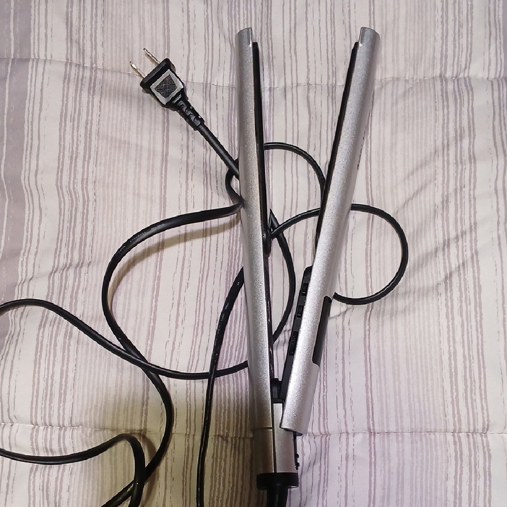 Sleek Silver Hair Straightener
